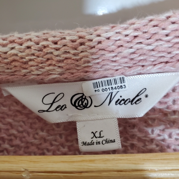 Leo & Nicole light pink knit pull over sweater Size XL Great condition - Picture 4 of 8